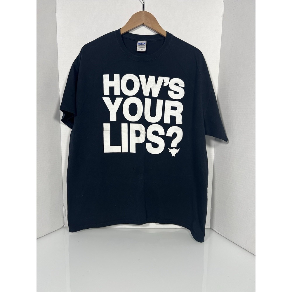 VTG Dwayne The Rock Johnson WWE How's Your Lips T Shirt XL WWE 110